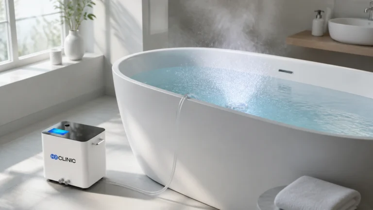 Kąpiel wodorowa – wanna z wodą nasyconą wodorem molekularnym H2 i generator wodoru H2 Clinic Aqua